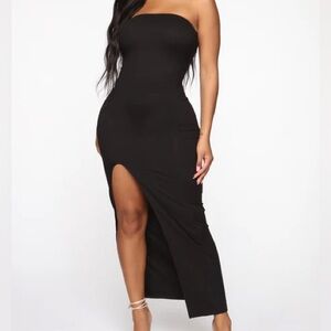 Fashion Nova Tube Maxi Dress - Black (S)